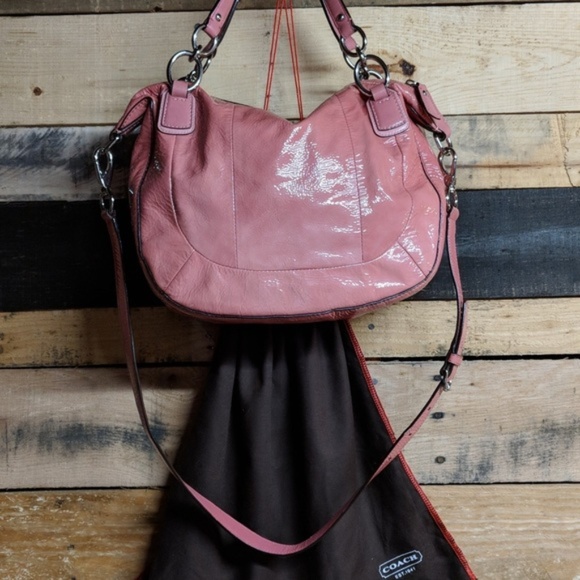 Coach Patent Leather Kristen Satchel Rose - Picture 4 of 4